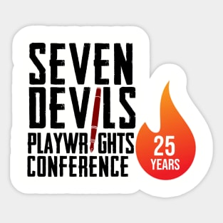 25th Square 2 sides Sticker